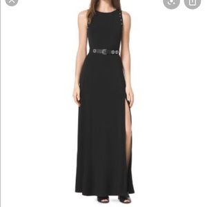 Michael Kors Belted Grommets Maxi Dress